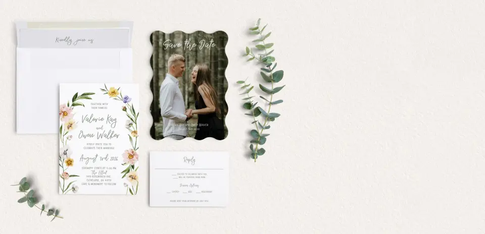Front of Save the Date Card