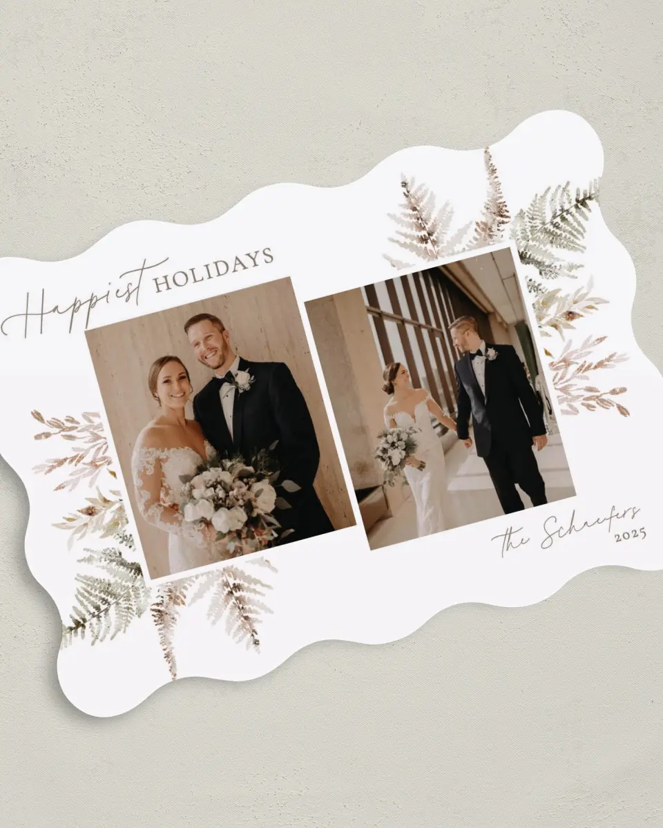 This is a 5" x 7" Christmas Card called Soft Serenity printed in full color on Premium Smooth paper