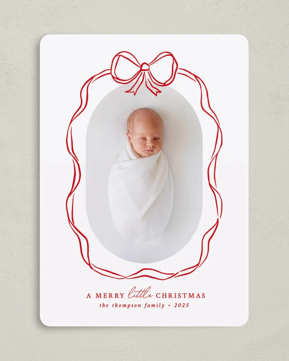 This is a 5" x 7" Christmas Card called Little Christmas printed in full color on Premium Smooth paper