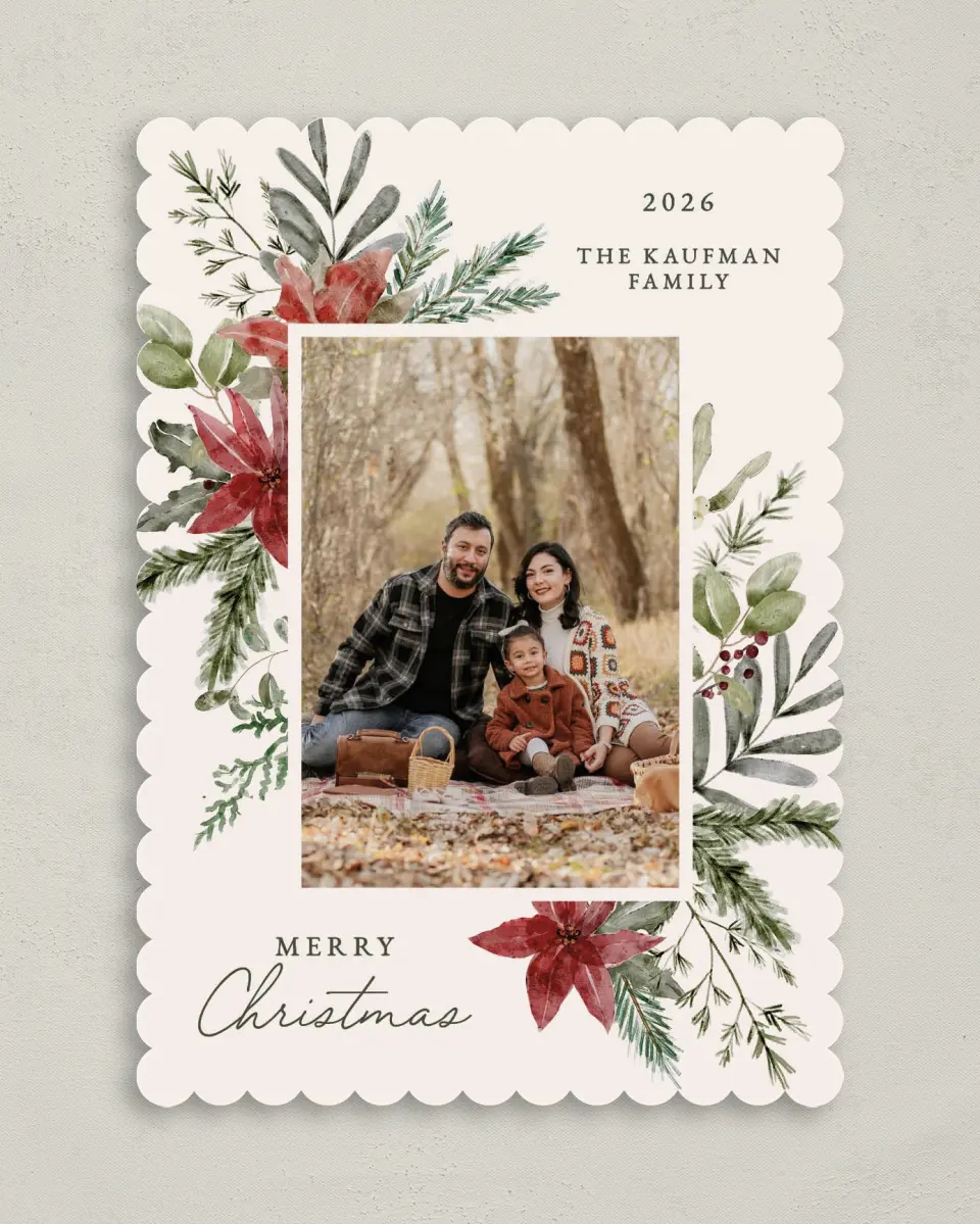 This is a 5" x 7" Christmas Card called Ethereal Winter printed in full color on Premium Smooth paper on Premium Smooth paper on Premium Smooth paper