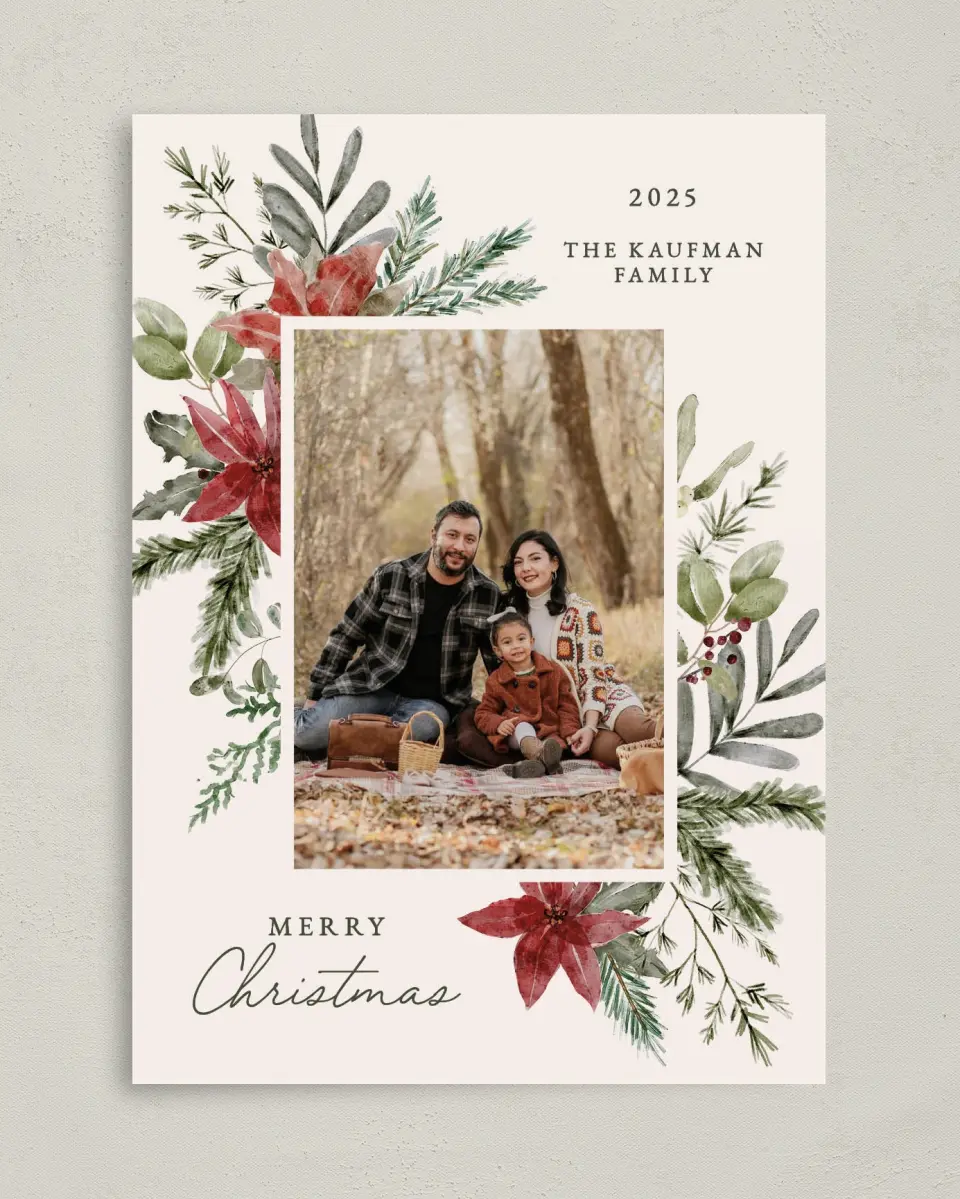 This is a 5" x 7" Christmas Card called Ethereal Winter printed in full color on Premium Smooth paper