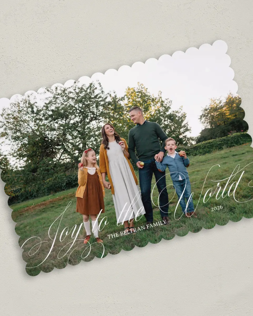This is a 5" x 7" Christmas Card called Bountiful Joy printed in full color on Premium Smooth paper on Premium Smooth paper on Premium Smooth paper