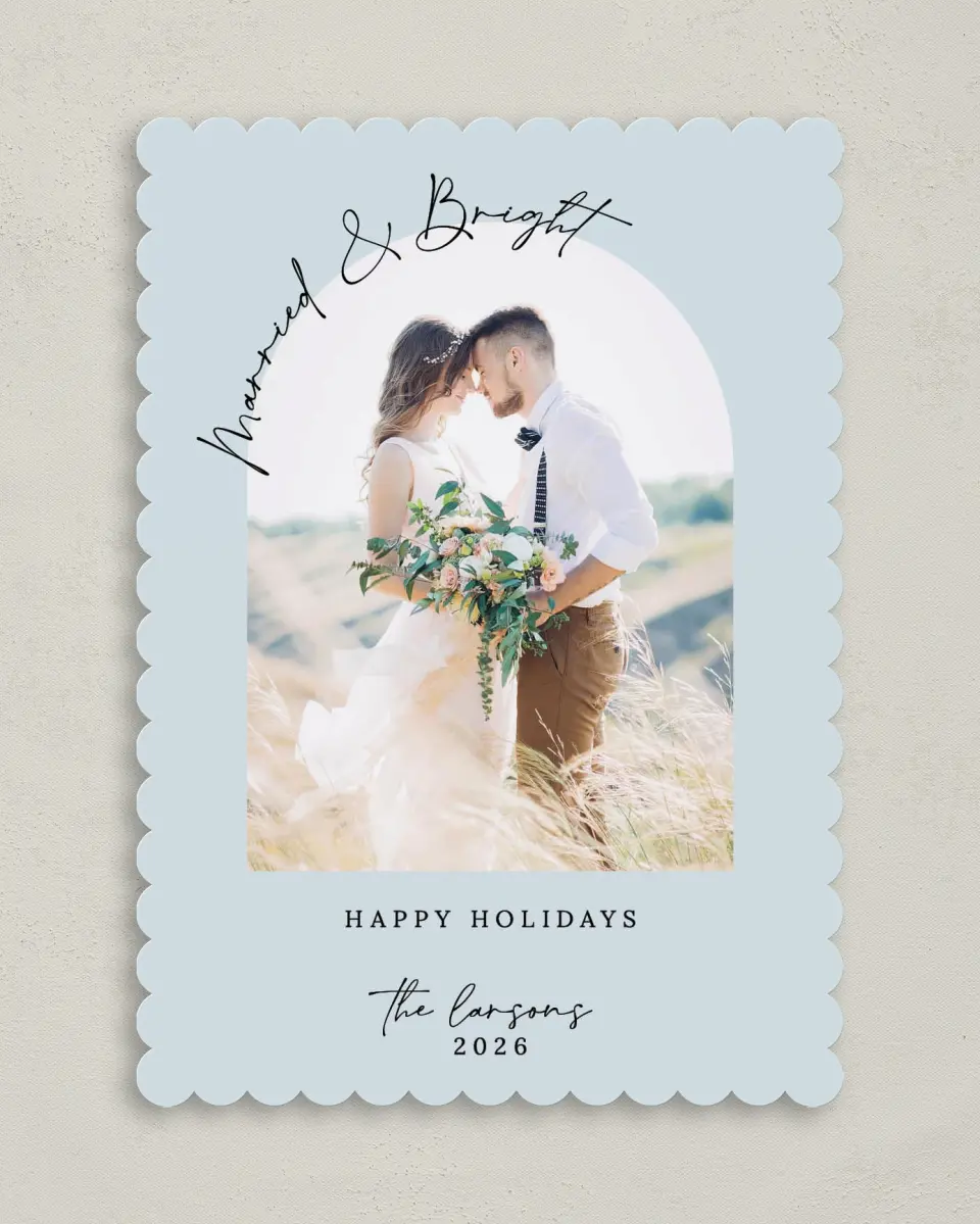 This is a 5" x 7" Christmas Card called Forever Bright printed in full color on Premium Smooth paper on Premium Smooth paper on Premium Smooth paper