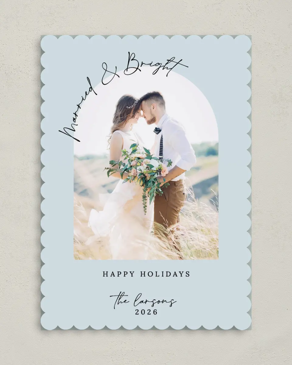 This is a 5" x 7" Christmas Card called Forever Bright printed in full color on Premium Smooth paper on Premium Smooth paper on Premium Smooth paper