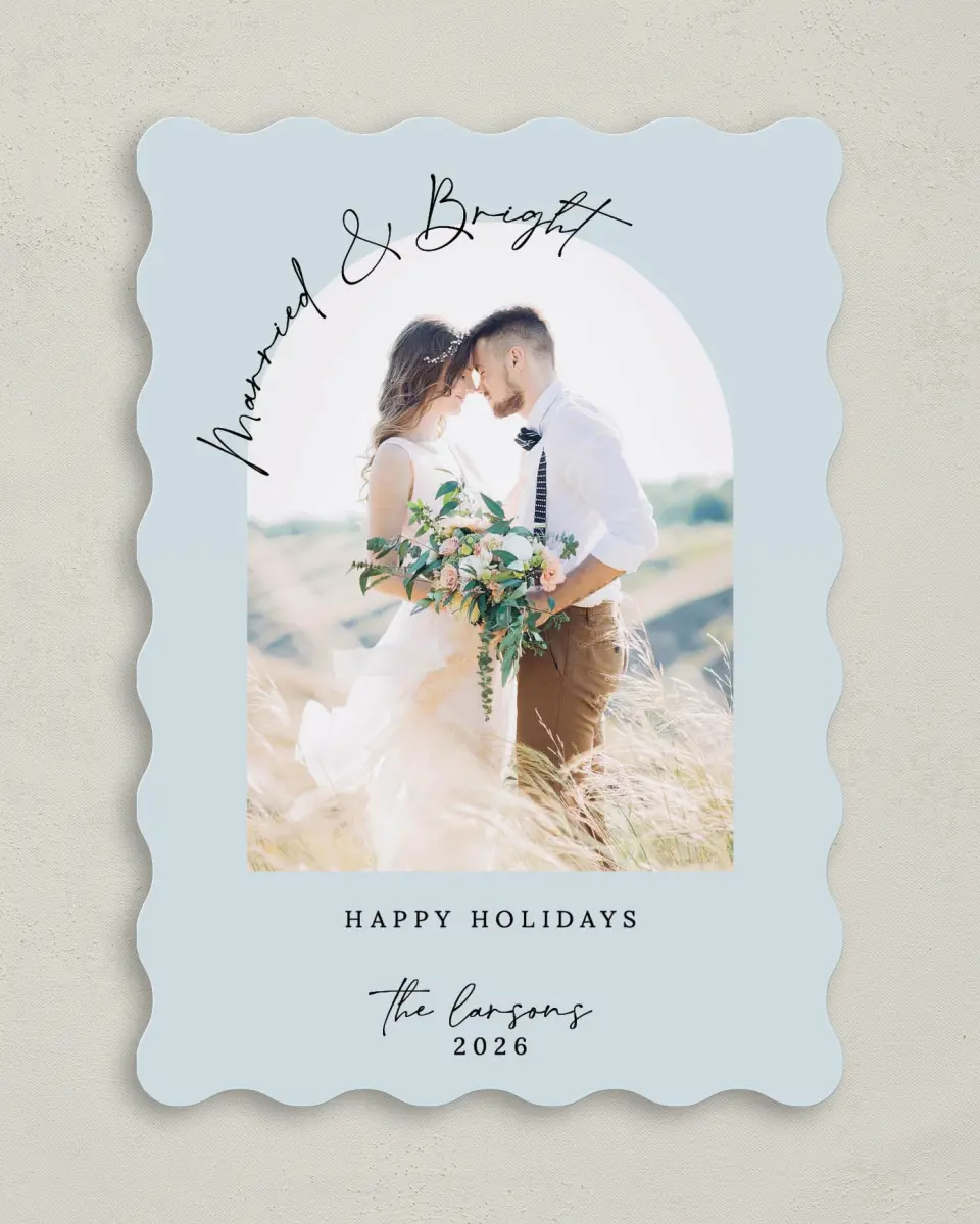 This is a 5" x 7" Christmas Card called Forever Bright printed in full color on Premium Smooth paper