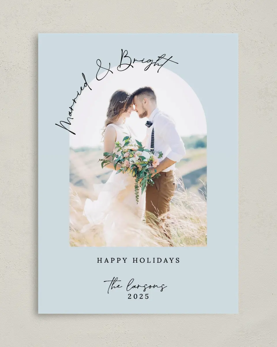 This is a 5" x 7" Christmas Card called Forever Bright printed in full color on Premium Smooth paper