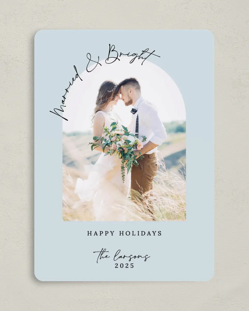 This is a 5" x 7" Christmas Card called Forever Bright printed in full color on Premium Smooth paper