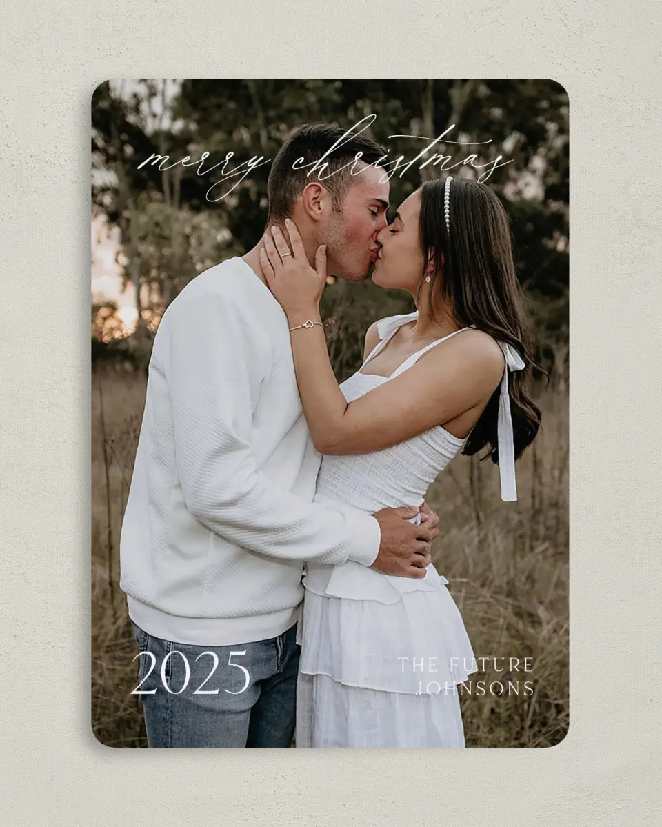 This is a 5" x 7" Christmas Card called Dainty Holiday printed in full color on Premium Smooth paper