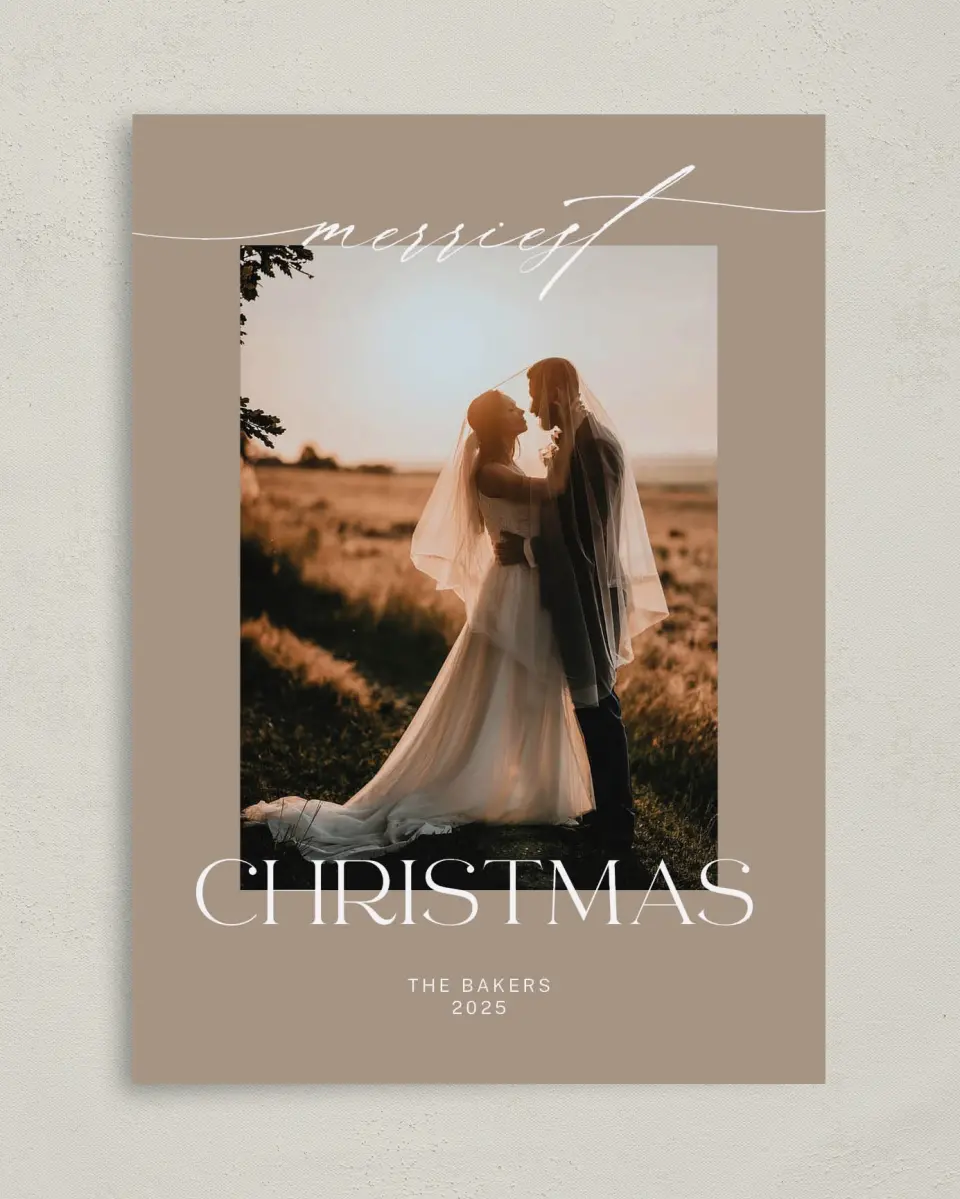 This is a 5" x 7" Christmas Card called Connected Christmas printed in full color on Premium Smooth paper