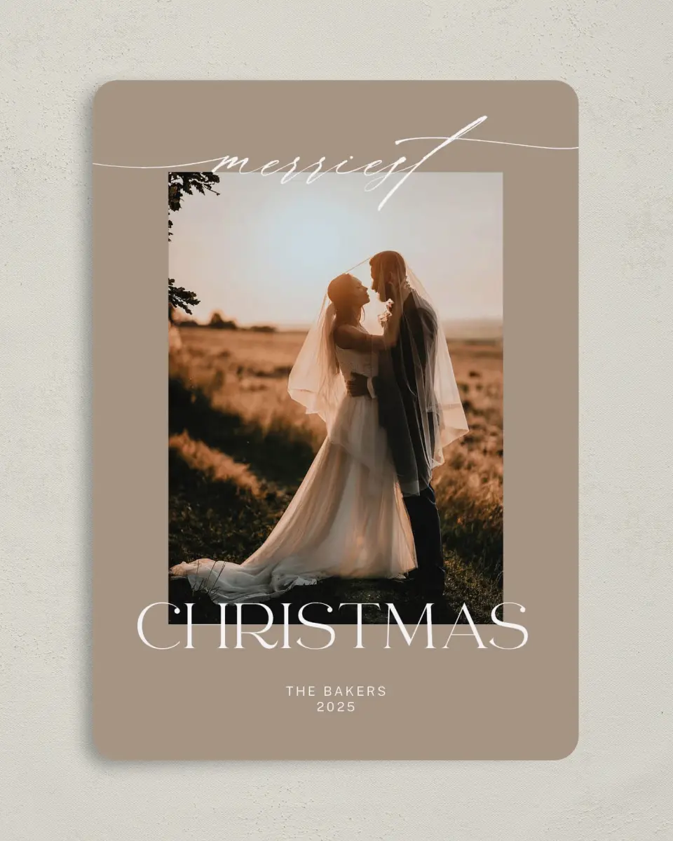 This is a 5" x 7" Christmas Card called Connected Christmas printed in full color on Premium Smooth paper