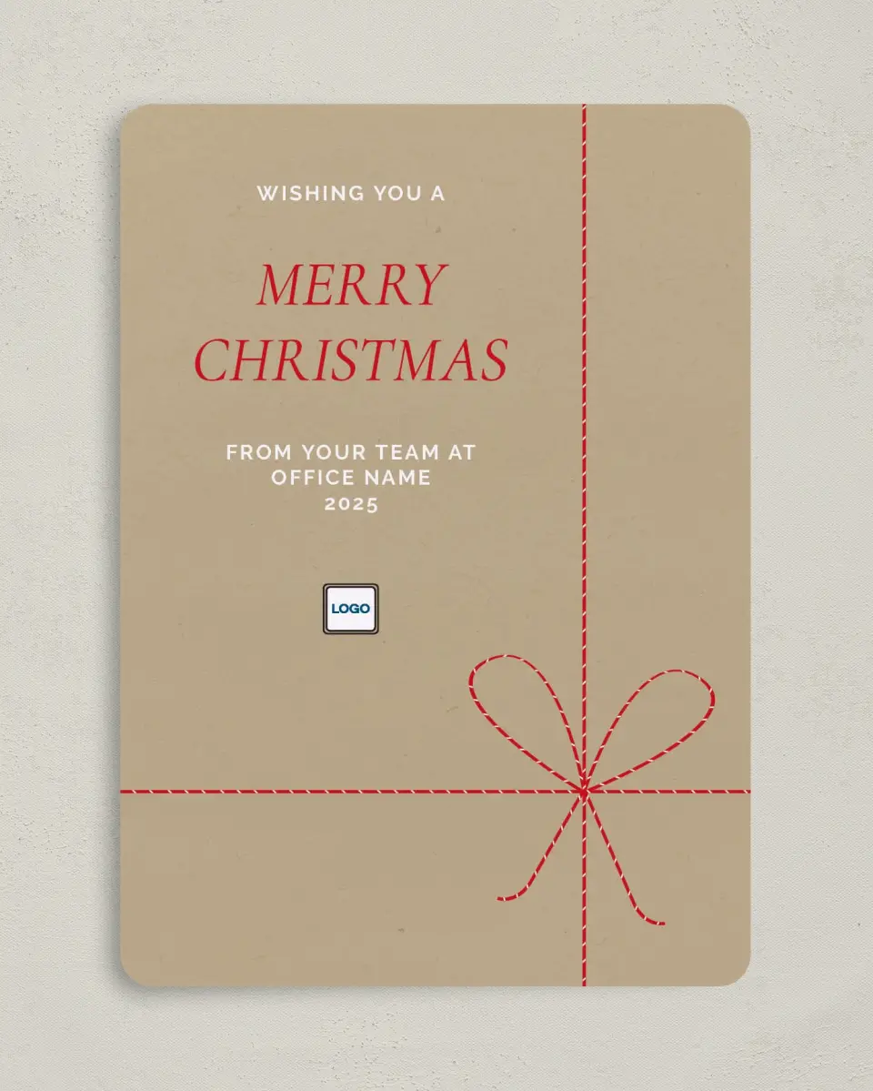 This is a 5" x 7" Christmas Card called Gifted Gratefulness printed in full color on Premium Smooth paper