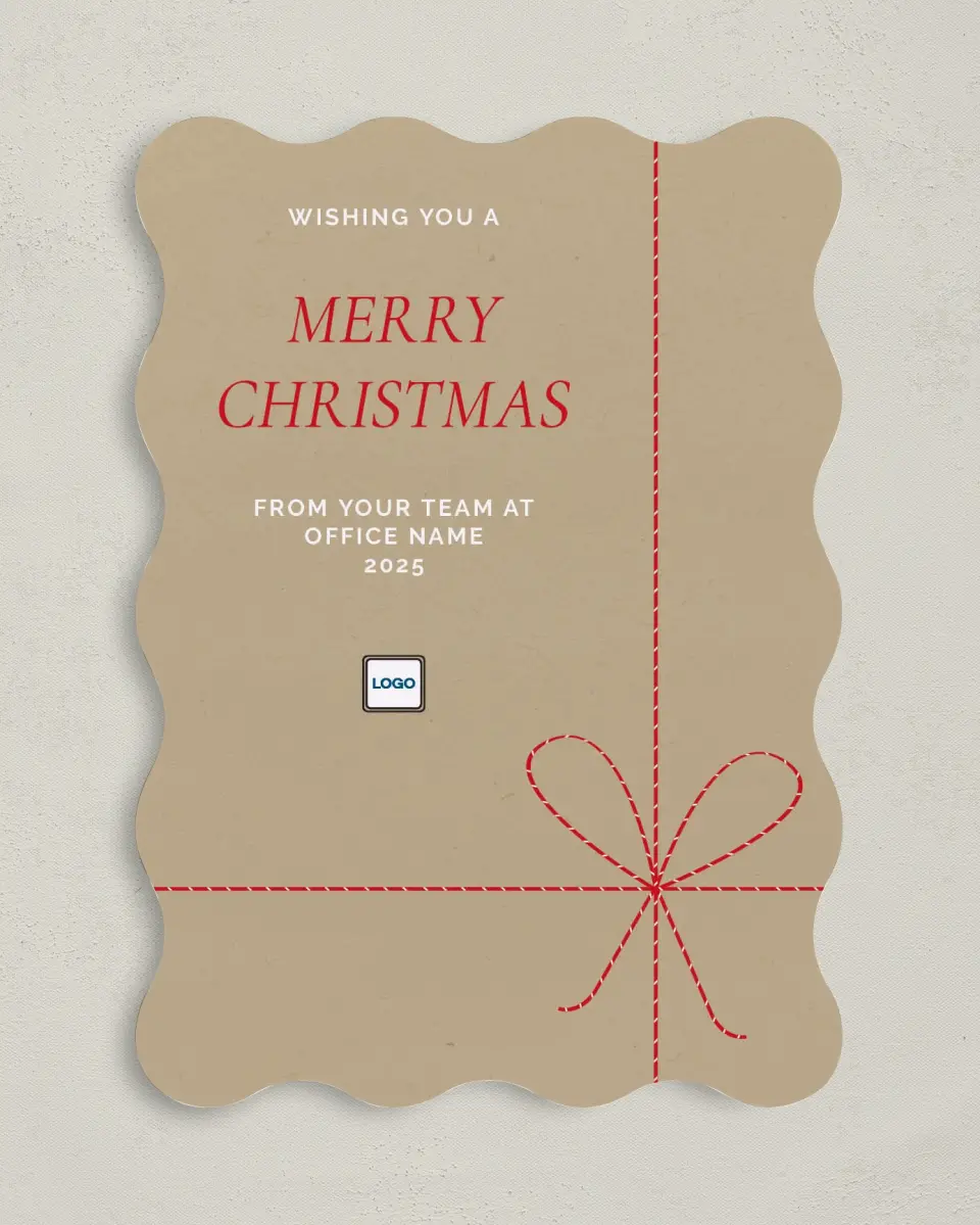 This is a 5" x 7" Christmas Card called Gifted Gratefulness printed in full color on Premium Smooth paper