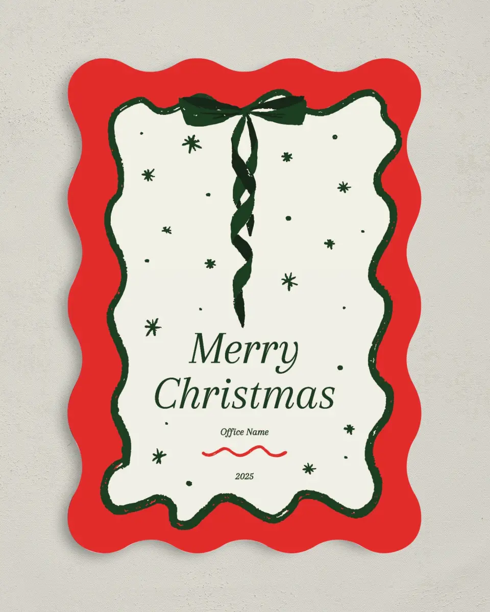 This is a 5" x 7" Christmas Card called Christmas Celebration printed in full color on Premium Smooth paper