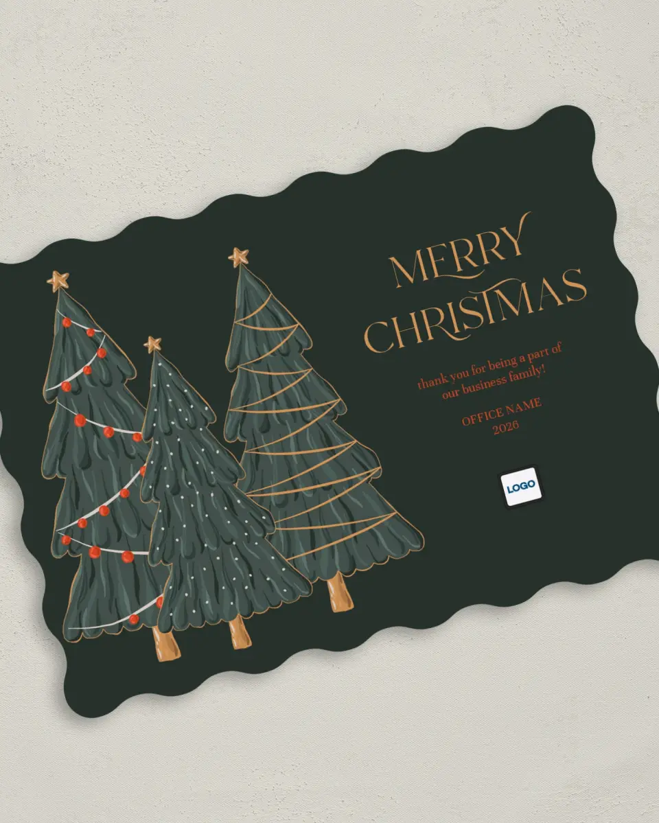 This is a 5" x 7" Christmas Card called Starry and Bright printed in full color on Premium Smooth paper