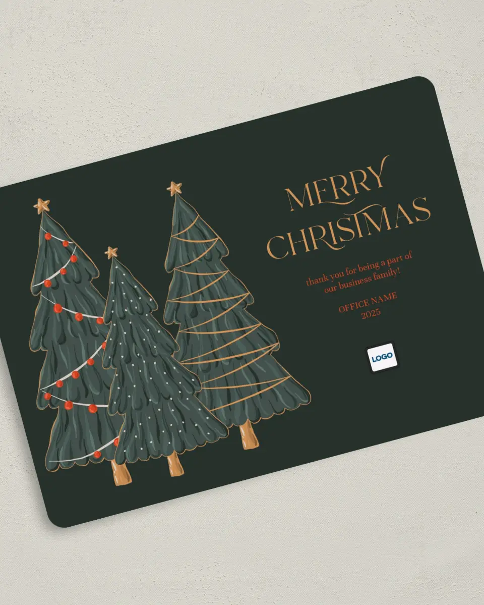 This is a 5" x 7" Christmas Card called Starry and Bright printed in full color on Premium Smooth paper