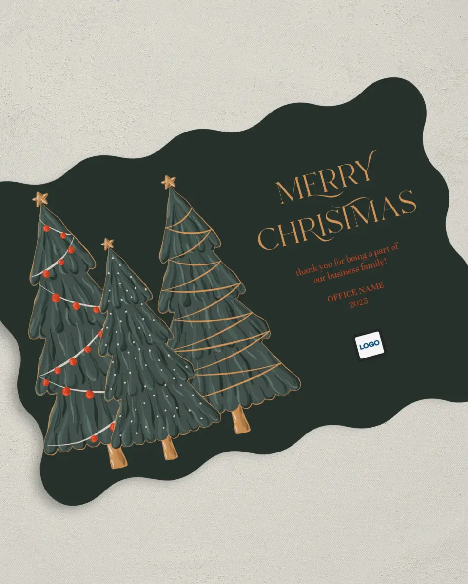 This is a 5" x 7" Christmas Card called Starry and Bright printed in full color on Premium Smooth paper