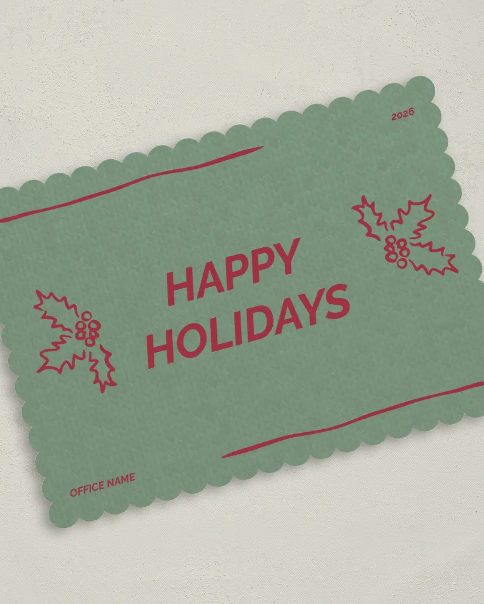 This is a 5" x 7" Christmas Card called Sweater Weather printed in full color on Premium Smooth paper on Premium Smooth paper on Premium Smooth paper
