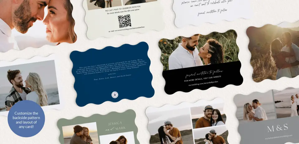 Back of Save the Date Card