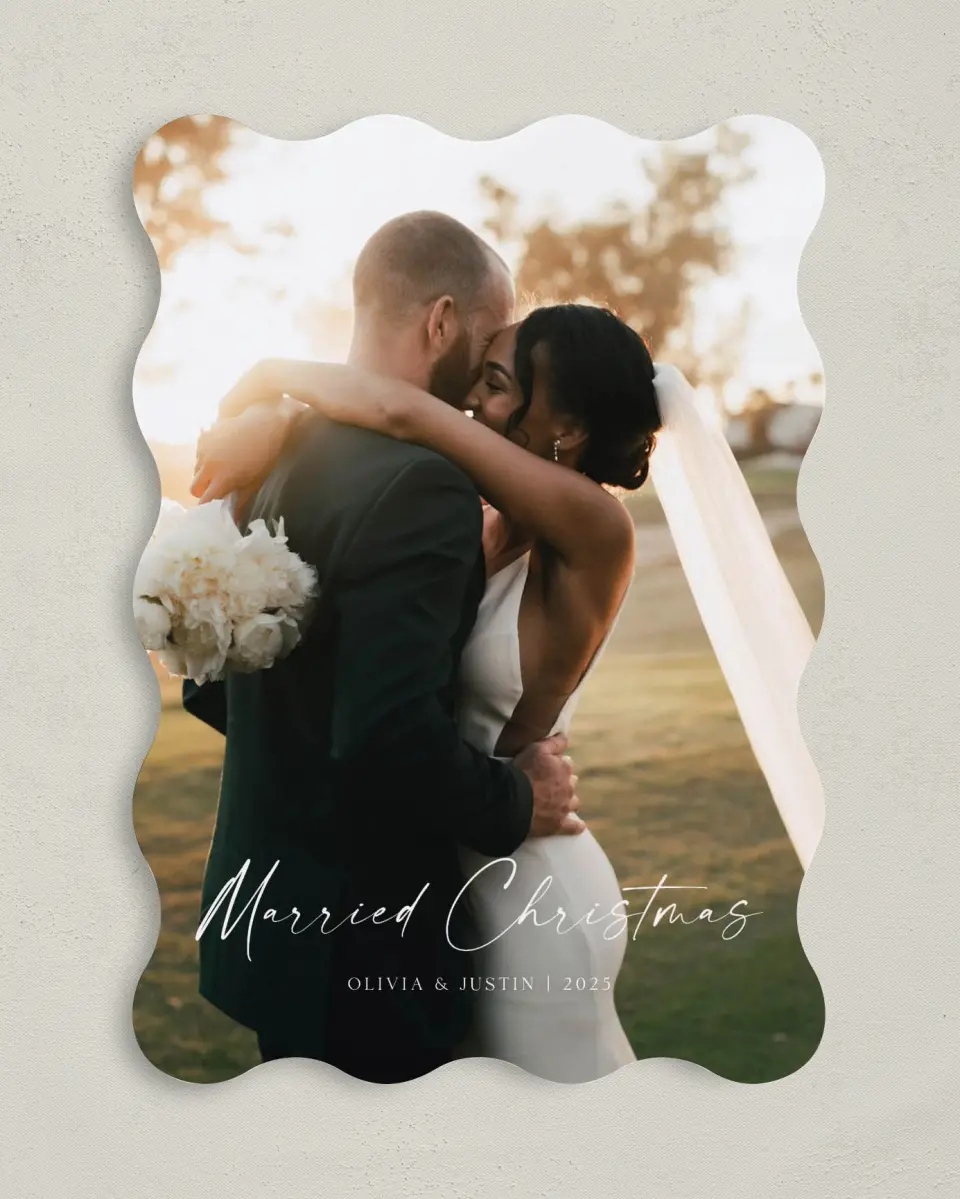 This is a 5" x 7" Christmas Card called Together for Christmas printed in full color on Premium Smooth paper