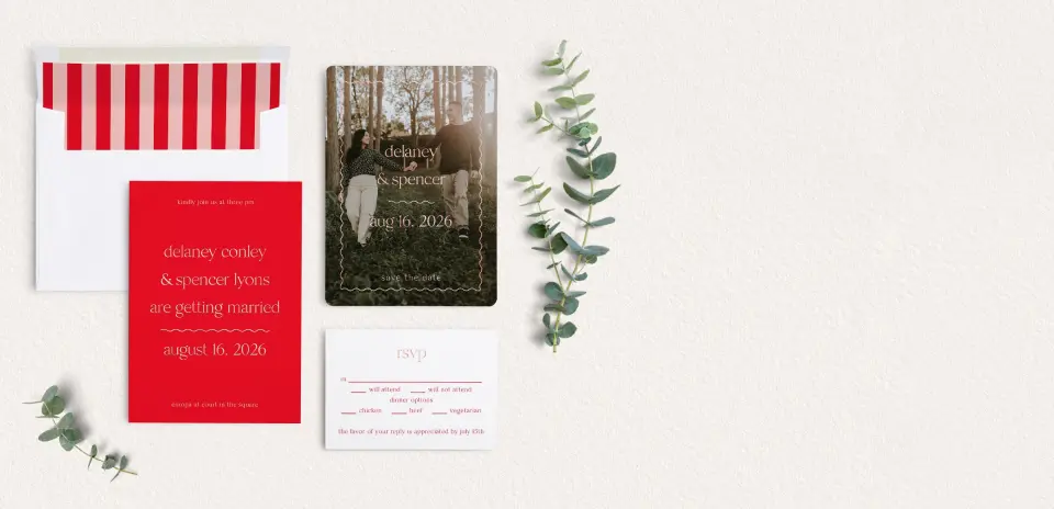 Front of Save the Date Card