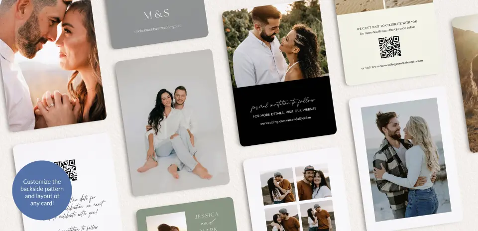 Back of Save the Date Card