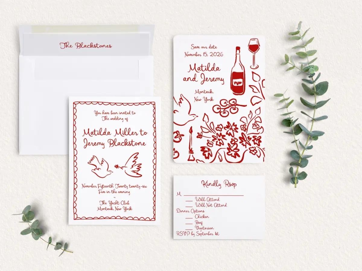 Front of Save the Date Card