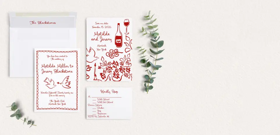 Front of Save the Date Card