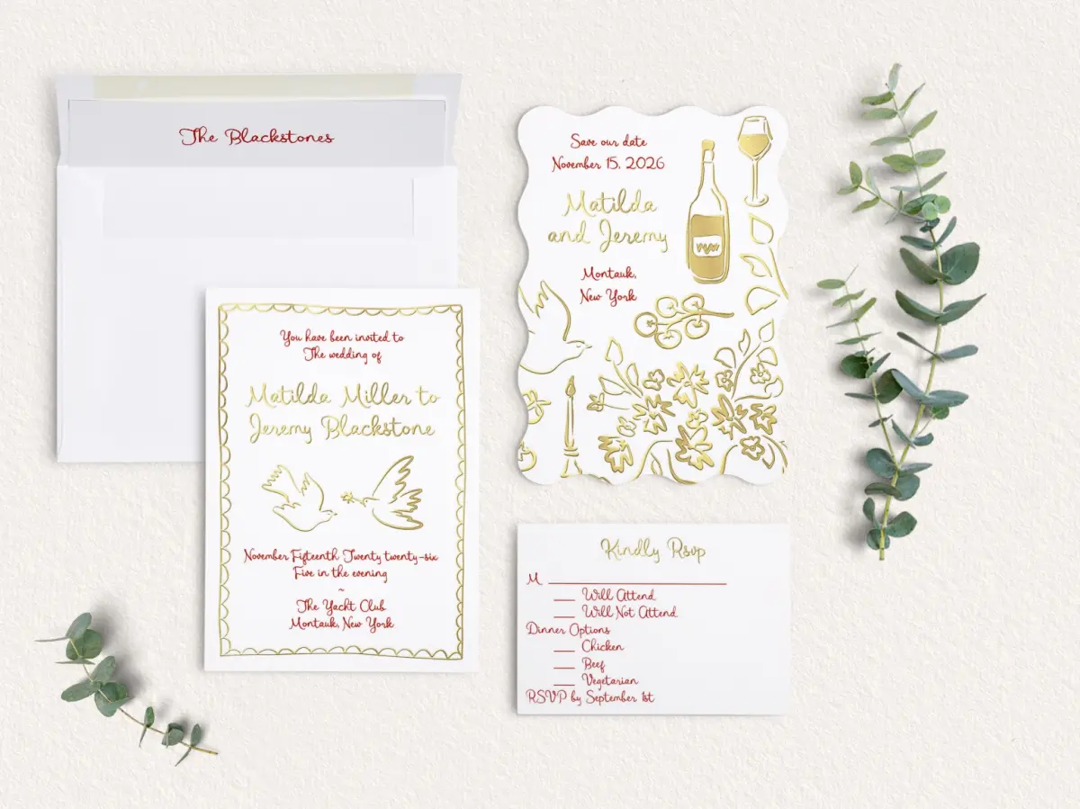 Front of Save the Date Card