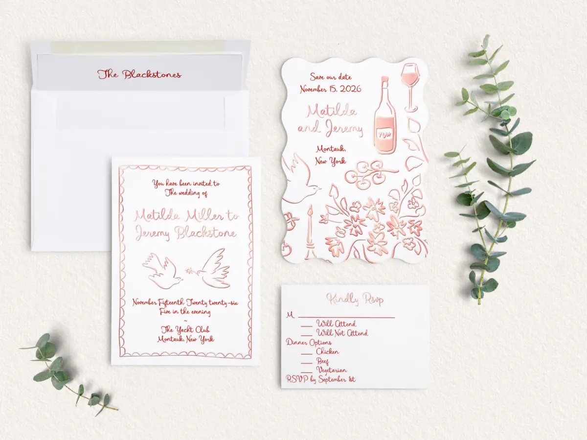 Front of Save the Date Card
