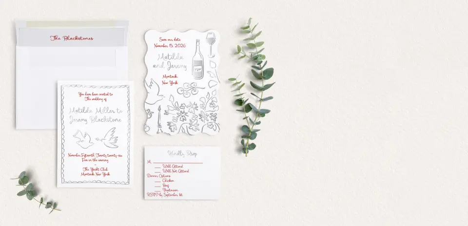 Front of Save the Date Card