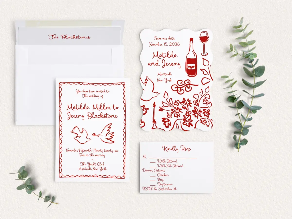 Front of Save the Date Card