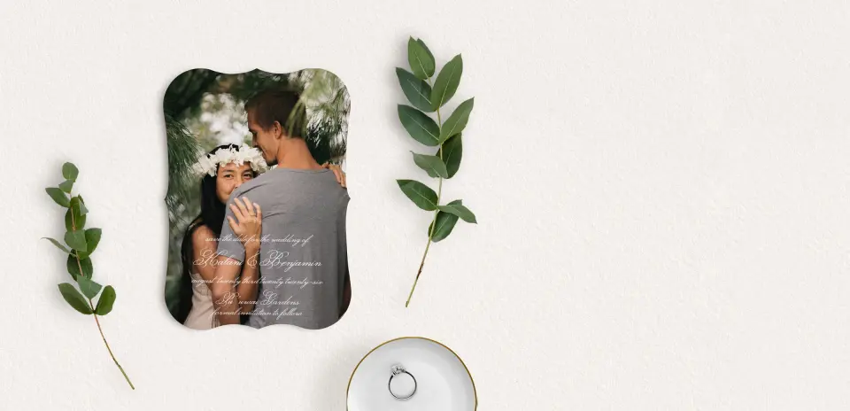 Save the Date Card with Optional Guest Addressing Service