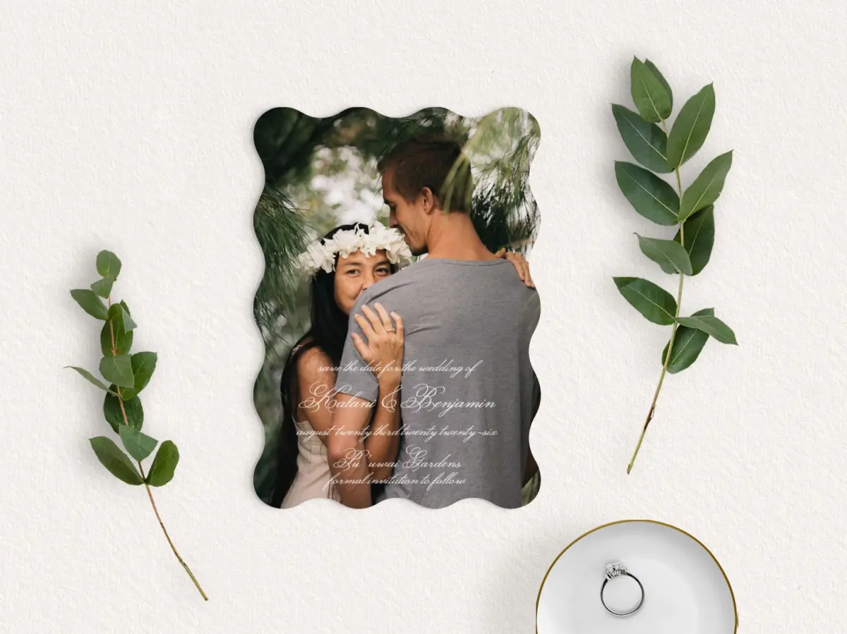 Save the Date Card with Optional Guest Addressing Service