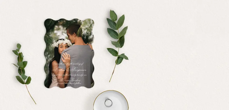Save the Date Card with Optional Guest Addressing Service