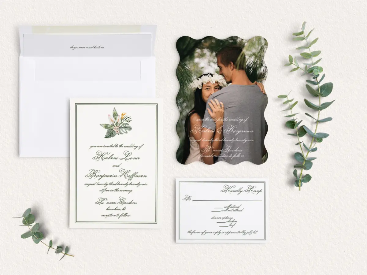 Front of Save the Date Card