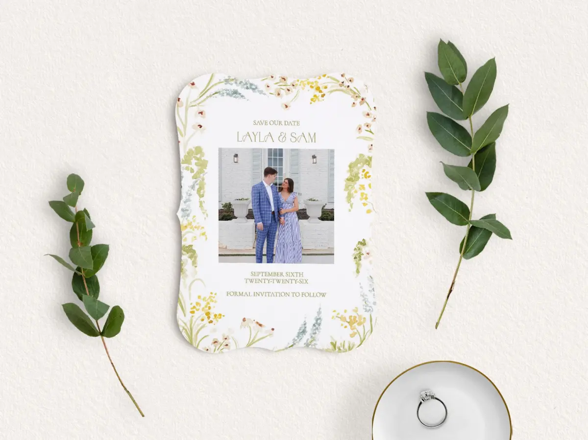 Save the Date Card with Optional Guest Addressing Service
