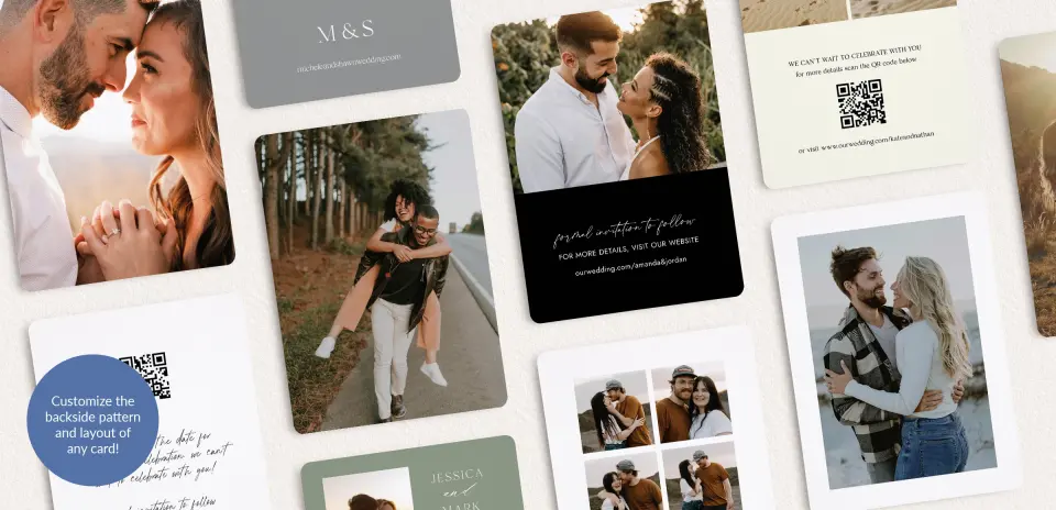 Back of Save the Date Card