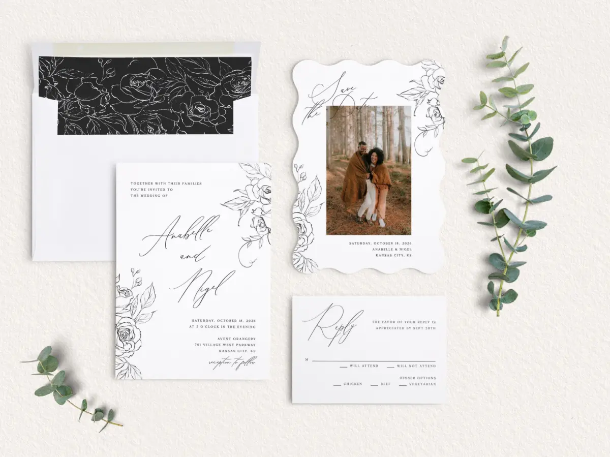 Front of Save the Date Card