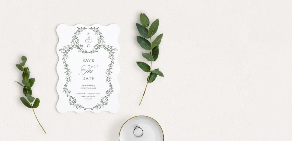Save the Date Card with Optional Guest Addressing Service