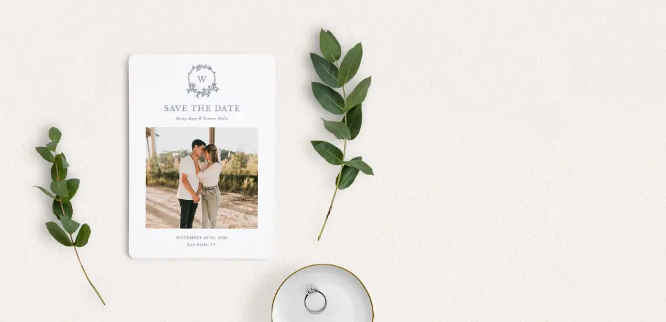 Save the Date Card with Optional Guest Addressing Service