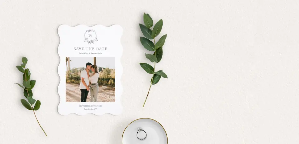 Save the Date Card with Optional Guest Addressing Service