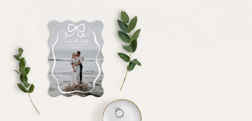 Save the Date Card with Optional Guest Addressing Service