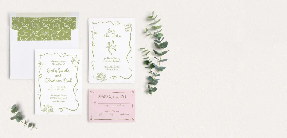 Front of Save the Date Card