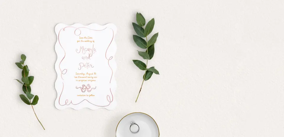 Save the Date Card with Optional Guest Addressing Service