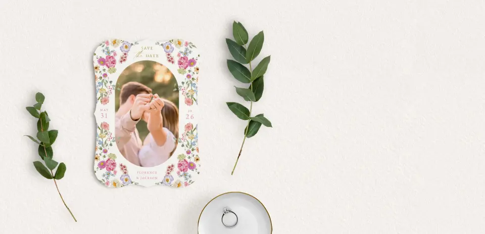 Save the Date Card with Optional Guest Addressing Service