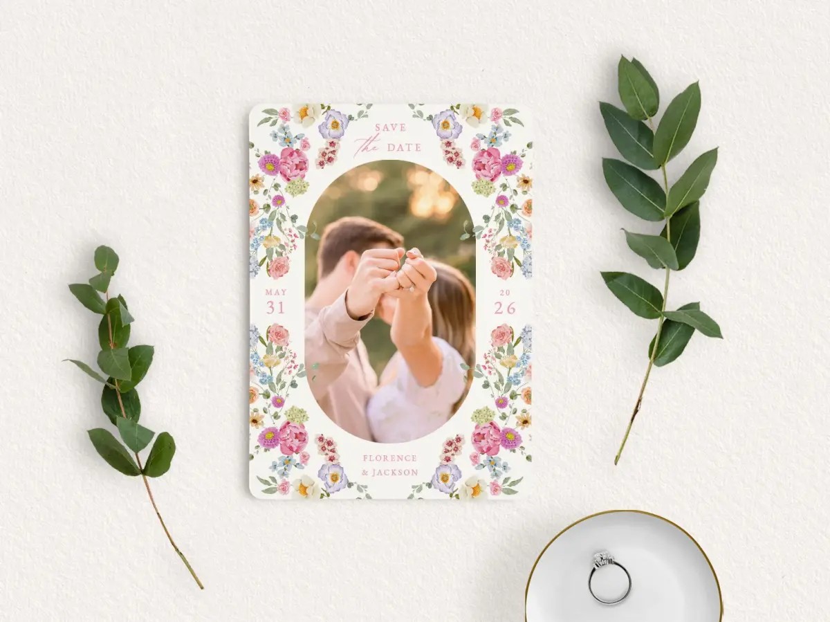 Save the Date Card with Optional Guest Addressing Service