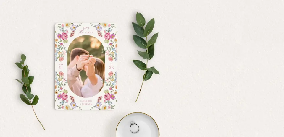 Save the Date Card with Optional Guest Addressing Service