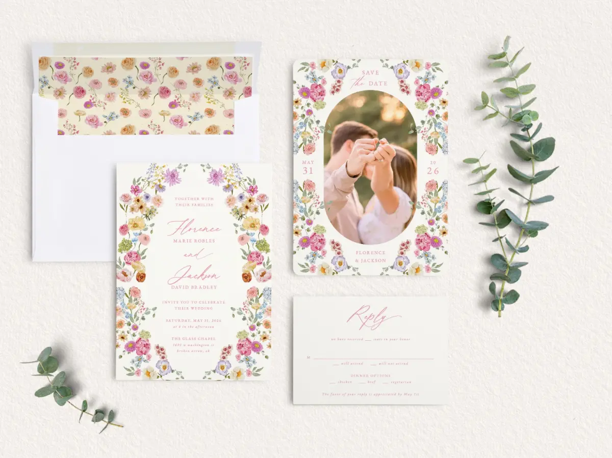 Front of Save the Date Card