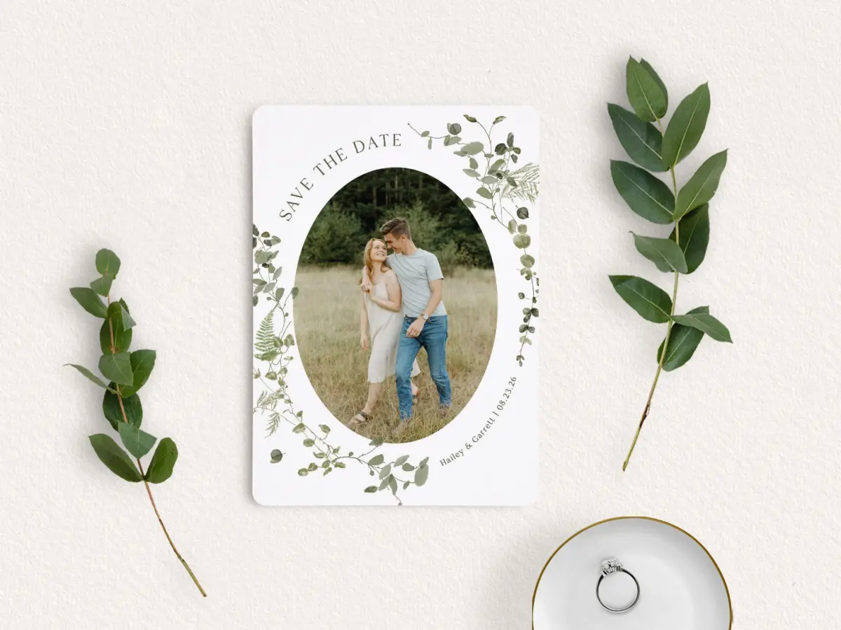 Save the Date Card with Optional Guest Addressing Service