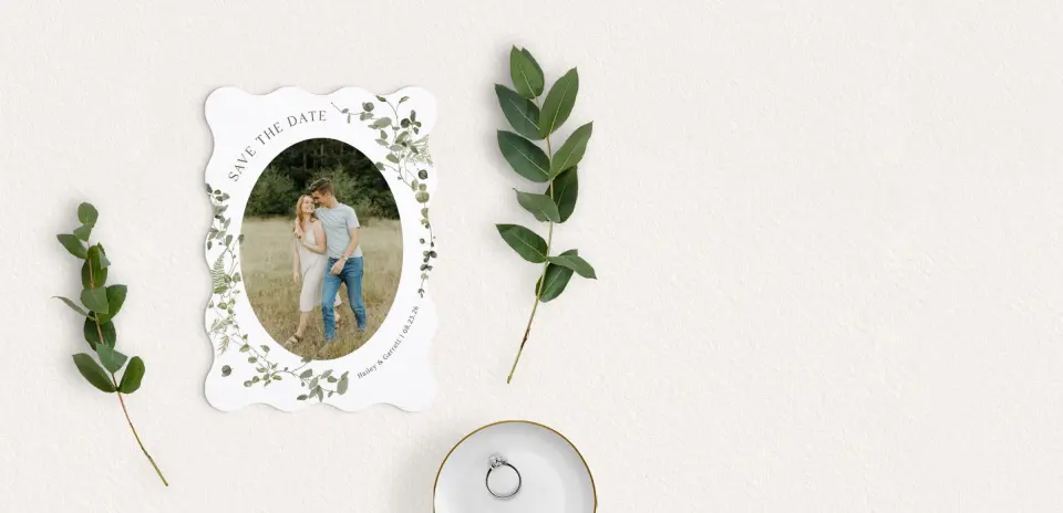Save the Date Card with Optional Guest Addressing Service